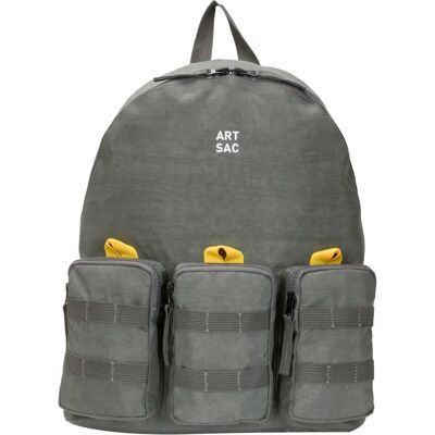 Artsac - Jakson Triple Pocket Large Backpack - Grey - One Size Artsac - Jakson Triple Pocket Large Backpack - Grey - One Size