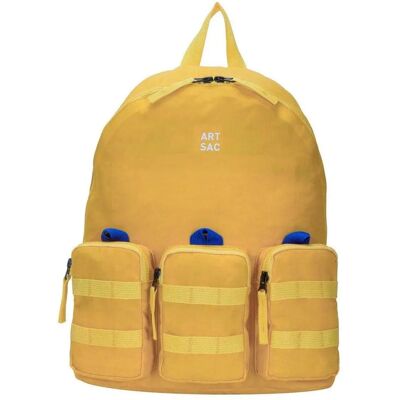 Artsac Jakson Triple Pocket Large Backpack - Yellow - Unisex - Backpack Artsac Jakson Triple Pocket Large Backpack - Yellow - Unisex - Backpack
