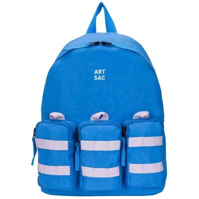 Artsac Jakson Triple Pocket Medium Backpack - Blue - Backpack Artsac Jakson Triple Pocket Medium Backpack - Blue - Backpack