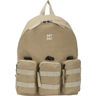 Artsac Jakson Triple Pocket Medium Backpack - Light Sand - Backpack Artsac Jakson Triple Pocket Medium Backpack - Light Sand - Backpack