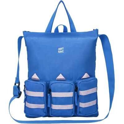 Artsac Vinsent Triple Pocket Tote Bag - Blue Nylon - One Size Artsac Vinsent Triple Pocket Tote Bag - Blue Nylon - One Size