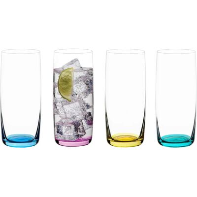 Anton Studio Designs Gala Highball Glasses - Set of 4, 350ml, Assorted Anton Studio Designs Gala Highball Glasses - Set of 4, 350ml, Assorted