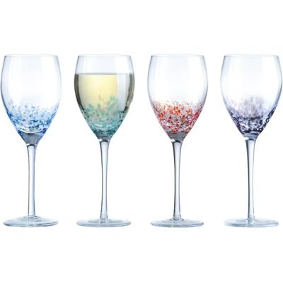 Anton Studios Anton Studio Designs Set Of 4 Speckle Wine Glasses - Wine Glasses Anton Studios Anton Studio Designs Set Of 4 Speckle Wine Glasses - Wine Glasses
