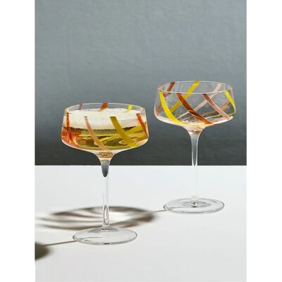 Anton Studio Designs Rio Citrus Set aus 2 Champagner-Servicen - Cocktailglas Anton Studio Designs Rio Citrus Set aus 2 Champagner-Servicen - Cocktailglas