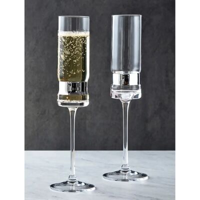 Anton Studios - SoHo Champagne Flutes - Silver Anton Studios - SoHo Champagne Flutes - Silver
