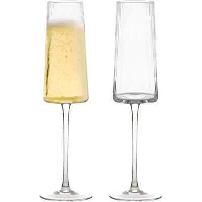 Anton Studio Designs Empire Champagne Flutes Set of 2 - Champagne Glasses Anton Studio Designs Empire Champagne Flutes Set of 2 - Champagne Glasses