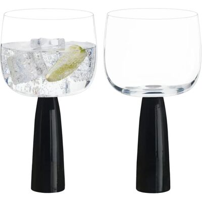 Anton Studios Oslo Set of 2 Black Gin Glasses Anton Studios Oslo Set of 2 Black Gin Glasses