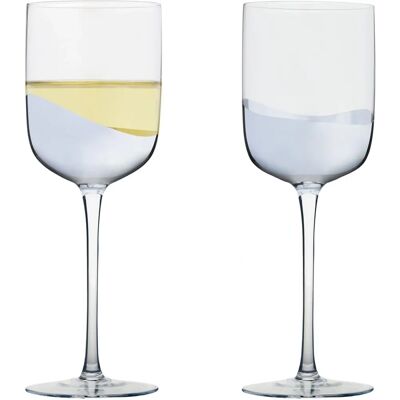 Anton Studio Designs Wave Silver Set of 2 Wine Glasses Anton Studio Designs Wave Silver Set of 2 Wine Glasses