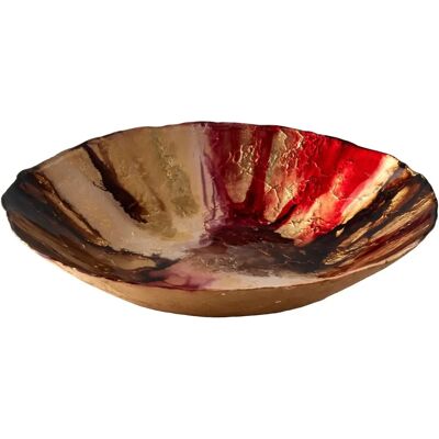 Anton Studio Designs Glass Abstract Red Bowl - 40cm - Decoratif Bowl Anton Studio Designs Glass Abstract Red Bowl - 40cm - Decoratif Bowl