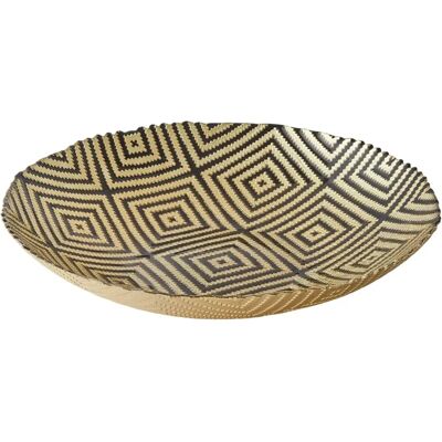 Anton Studios Geo Gold Bowl - Glass Decor, 33cm Anton Studios Geo Gold Bowl - Glass Decor, 33cm