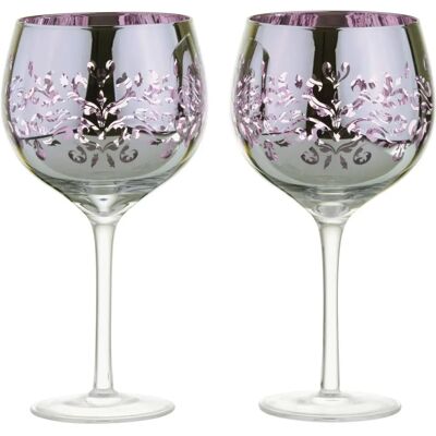 Artland Lilac Filigree Gin Glasses Set of 2 Artland Lilac Filigree Gin Glasses Set of 2
