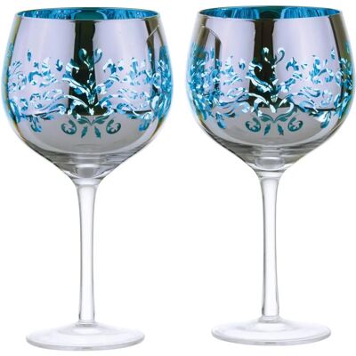 Artland Filigree Gin Glasses Blue Set of 2 - Gin Glasses Artland Filigree Gin Glasses Blue Set of 2 - Gin Glasses