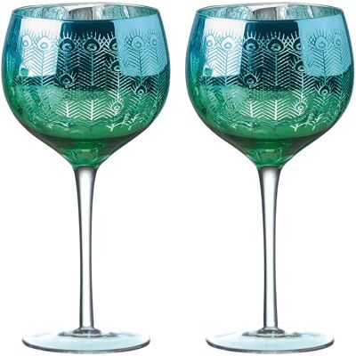 Artland Peacock 2 Piece Gin Glass Set - Gin Glass Set Artland Peacock 2 Piece Gin Glass Set - Gin Glass Set
