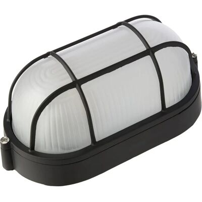Knightsbridge TPOV60B - KVM Switch - IP54 Oval lamp with protective grille and glass diffuser - 60 W - Black Knightsbridge TPOV60B - KVM Switch - IP54 Oval lamp with protective grille and glass diffuser - 60 W - Black