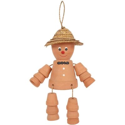 Something Different Terracotta 30cm Garden Flower Pot Man - Gnome Style Shelf Sitting Figurine Something Different Terracotta 30cm Garden Flower Pot Man - Gnome Style Shelf Sitting Figurine