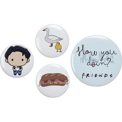 The Carat Shop Joey Button Badge Set - Collection FRIENDS - Publicité The Carat Shop Joey Button Badge Set - Collection FRIENDS - Publicité