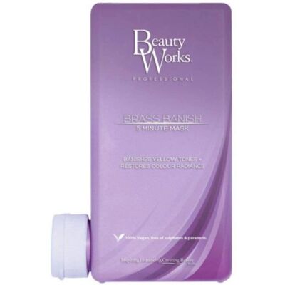 Beauty Works Brass Banish 5 Minute Mask - Hair Mask for Blonde & Extensions Beauty Works Brass Banish 5 Minute Mask - Hair Mask for Blonde & Extensions