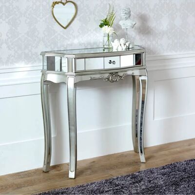 Tiffany Range Silver Mirrored Console Table - French Elegance Tiffany Range Silver Mirrored Console Table - French Elegance