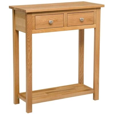 Hallowood Furniture - Oak Console - 2 Drawers - Console Table Hallowood Furniture - Oak Console - 2 Drawers - Console Table