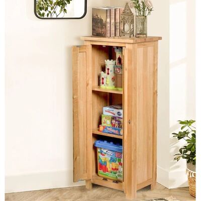 Hallowood - Oak Cupboard - Narrow - Storage Cabinet Hallowood - Oak Cupboard - Narrow - Storage Cabinet