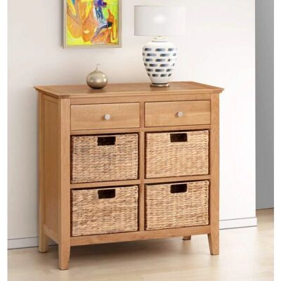 Hallowood - Oak Sideboard With Drawer - Shoe Storage Cabinet Hallowood - Oak Sideboard With Drawer - Shoe Storage Cabinet