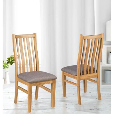 Hallowood Furniture Oak - Light Grey - Lacquer - Dining Chairs Hallowood Furniture Oak - Light Grey - Lacquer - Dining Chairs