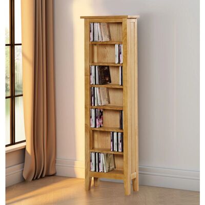 Hallowood Furniture - CD Rack - Oak Veneer - CD Rack Hallowood Furniture - CD Rack - Oak Veneer - CD Rack