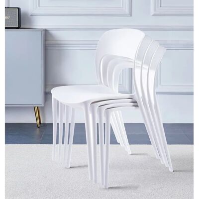 Hallowood - Stoker - White - Stackable - Dining chair Hallowood - Stoker - White - Stackable - Dining chair