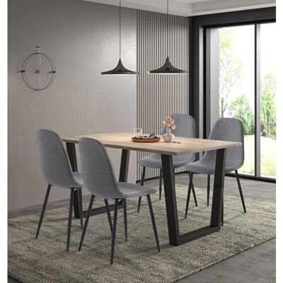 Hallowood Furniture - Set - DarkGrey Chairs - Dining Set Hallowood Furniture - Set - DarkGrey Chairs - Dining Set