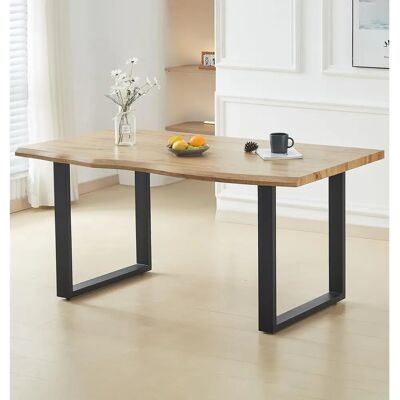 Hallowood Furniture - Live Edge Oak Table - Dining Table Hallowood Furniture - Live Edge Oak Table - Dining Table