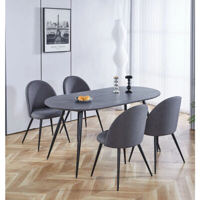 Hallowood - Grey Oval Table 160cm - Dining Set Hallowood - Grey Oval Table 160cm - Dining Set