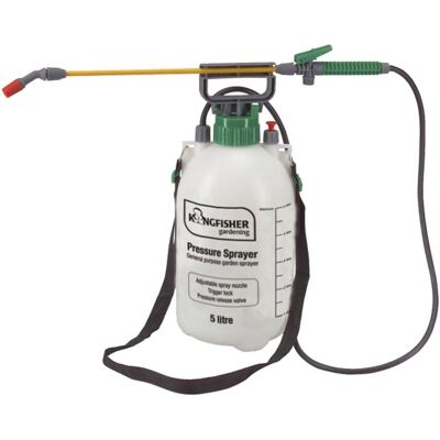Kingfisher 5L Pump Action Pressure Sprayer - use with water, fertilizer or pesticides Kingfisher 5L Pump Action Pressure Sprayer - use with water, fertilizer or pesticides