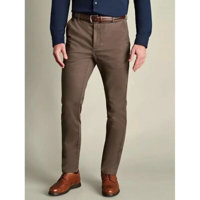Charles Tyrwhitt Mocha Non-Iron Slim Chinos - Men's Pants Charles Tyrwhitt Mocha Non-Iron Slim Chinos - Men's Pants