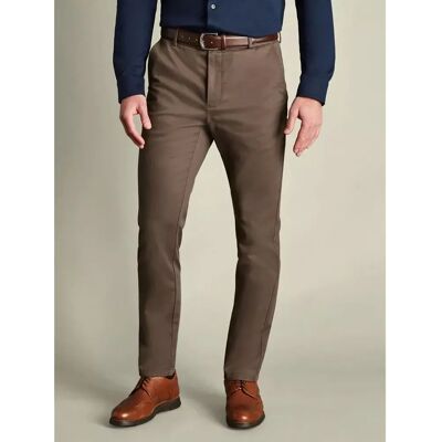 Charles Tyrwhitt Mocha Slim Fit Non-Iron Chinos - Men's Trousers Charles Tyrwhitt Mocha Slim Fit Non-Iron Chinos - Men's Trousers