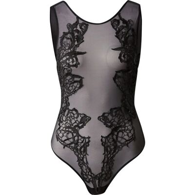 Bluebella Etienne Blød Gennemsigtig Body - Sort - Størrelse 42 UK - Body Bluebella Etienne Blød Gennemsigtig Body - Sort - Størrelse 42 UK - Body