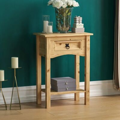 Vida Designs Consola de pinho com gaveta - Móveis para casa Vida Designs Consola de pinho com gaveta - Móveis para casa