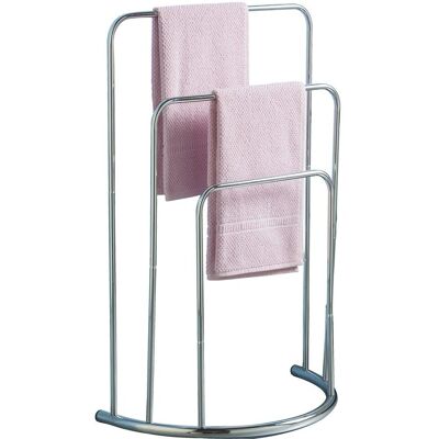Bath Vida Support à Serviettes Argenté à 3 Niveaux, Curvé, Autoportant - Support à Serviettes Bath Vida Support à Serviettes Argenté à 3 Niveaux, Curvé, Autoportant - Support à Serviettes