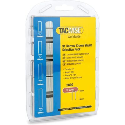 Tacwise 0204 - 91 Serie Assortimentskrammen voor Nietmachine - Klammetjes Set Tacwise 0204 - 91 Serie Assortimentskrammen voor Nietmachine - Klammetjes Set