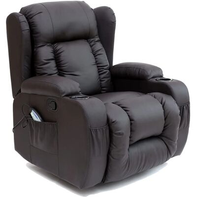 More4Homes - CAESAR WINGED LEATHER RECLINER - Brown - Seat More4Homes - CAESAR WINGED LEATHER RECLINER - Brown - Seat