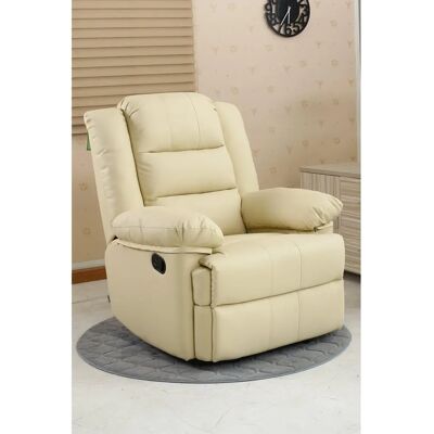 MORE4HOMES - LOXLEY - Cream - Recliner Armchair MORE4HOMES - LOXLEY - Cream - Recliner Armchair