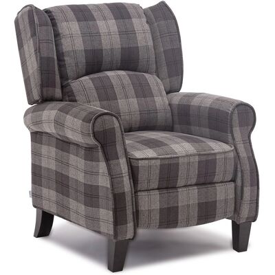 MORE4HOMES Eaton Wing Back Fireside Herringbone Fabric Recliner Armchair Sofa - Furniture MORE4HOMES Eaton Wing Back Fireside Herringbone Fabric Recliner Armchair Sofa - Furniture