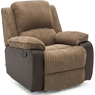 MORE4HOMES Brown Postana Jumbo Cord Fabric Recliner Armchair - Armchair MORE4HOMES Brown Postana Jumbo Cord Fabric Recliner Armchair - Armchair