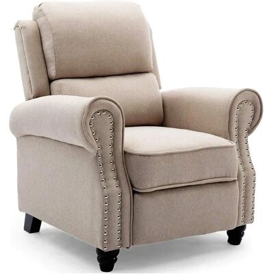 MORE4HOMES Duxford Beige Fabric Recliner - Recliner Armchair MORE4HOMES Duxford Beige Fabric Recliner - Recliner Armchair