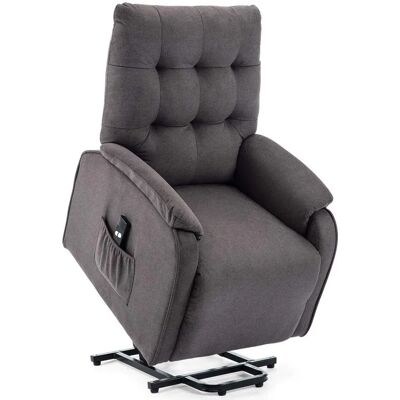 MORE4HOMES Charcoal Charlbury Fabric Rise Recliner Armchair - Recliner MORE4HOMES Charcoal Charlbury Fabric Rise Recliner Armchair - Recliner