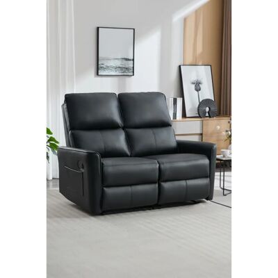 MORE4HOMES - MADRID - Black - 2 Seater - Sofa MORE4HOMES - MADRID - Black - 2 Seater - Sofa