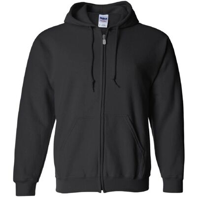 Felpa con cappuccio e zip completo Gildan Heavy Blend nero - Felpa con cappuccio Felpa con cappuccio e zip completo Gildan Heavy Blend nero - Felpa con cappuccio