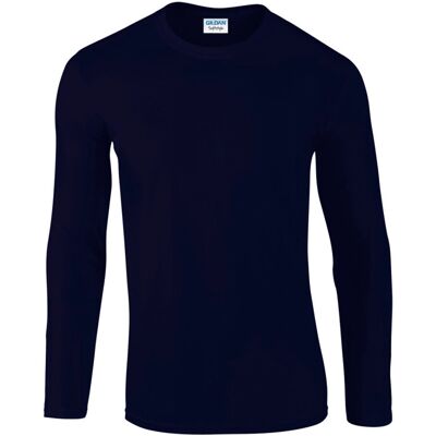 Gildan Navy 2XL Soft Style Long Sleeve T-Shirt - T-Shirt Gildan Navy 2XL Soft Style Long Sleeve T-Shirt - T-Shirt