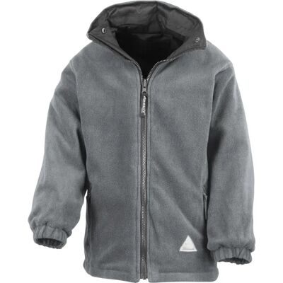 Result Black/Grey Reversible Kids Waterproof Jacket - Jacket Result Black/Grey Reversible Kids Waterproof Jacket - Jacket