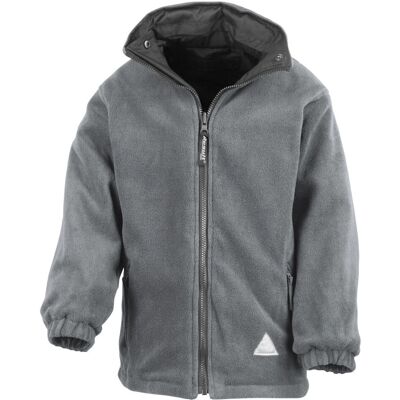Result Black/Grey Reversible Storm Jacket - Kids Waterproof Coat Result Black/Grey Reversible Storm Jacket - Kids Waterproof Coat