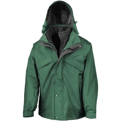 Result XS Bottle Green 3-in-1 Waterproof Windproof Jacket Result XS Bottle Green 3-in-1 Waterproof Windproof Jacket